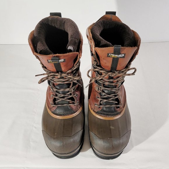 ROCKY Men's US 9 Polartec Insulated Duck Boots Leather & Rubber Muck Work Boots - Picture 4 of 11